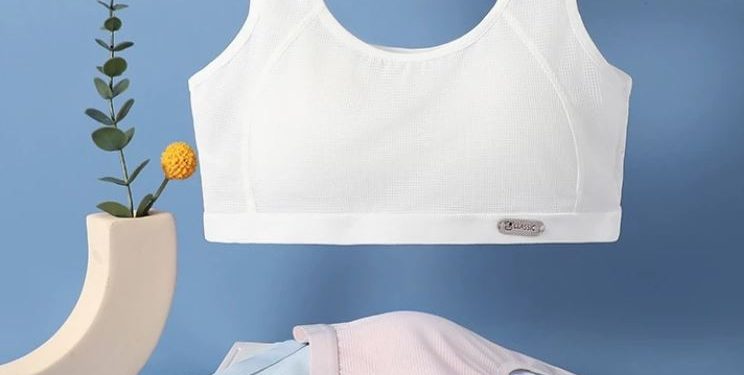 Áo lót trẻ em không gọng và quần lót cotton cho bé gái